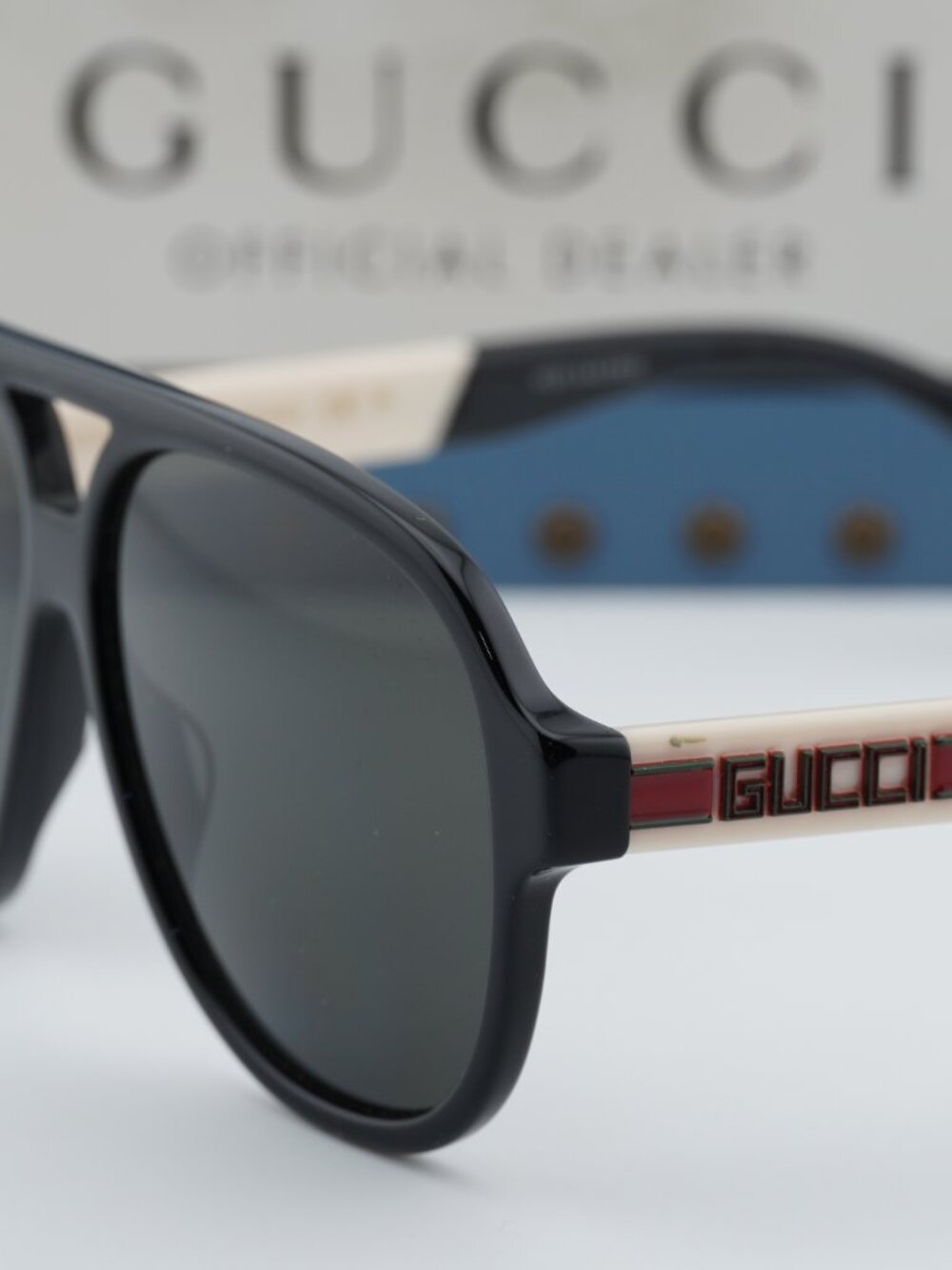 Gucci GG0463S 002 Aviator Sunglasses - Black\Grey - Picture 9 of 11